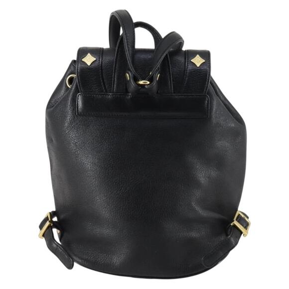 MCM Studs Backpack Leather Black Gold Auth 144411 main image 16